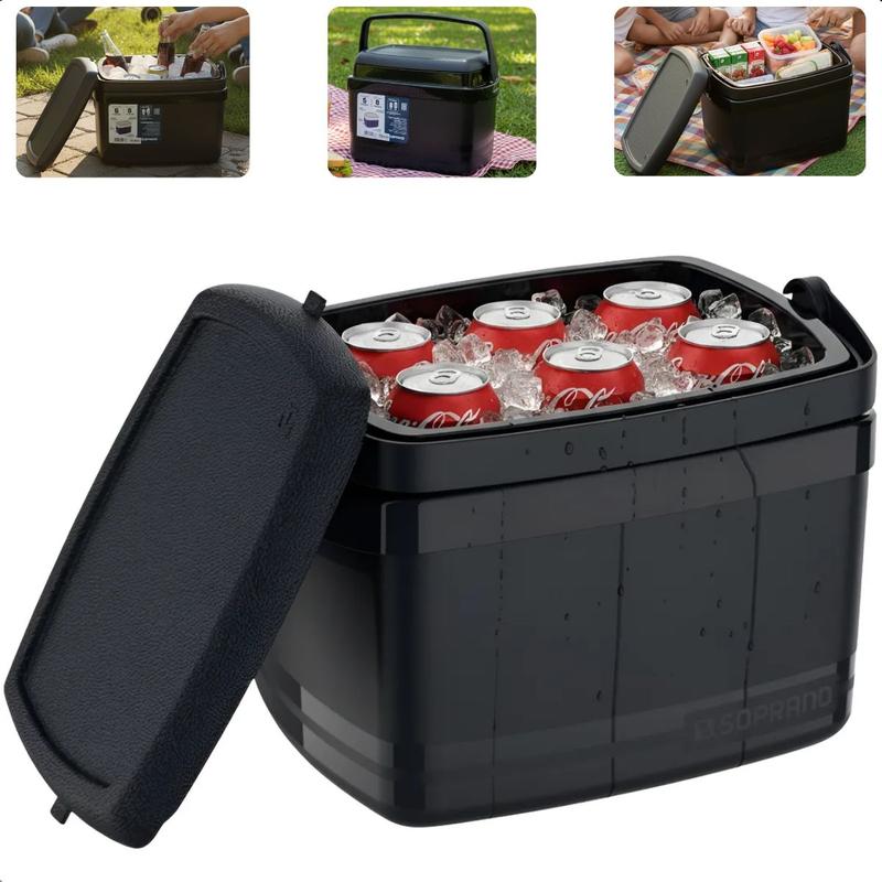 グアナラ8kg Caixa Termica Pequena Cooler 5 Litros Preta Com Alça Soprano